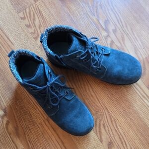 Propet Women's Blue Suede Ankle Boots